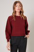 Hot Take Cropped Balloon Sleeve Sweater